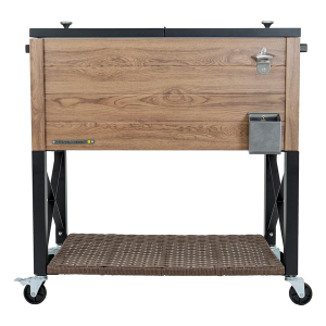 Permasteel PS-225-OW 80-Qt Oak Wood Style Patio Cooler