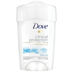 Dove Clinical Protection Antiperspirant Deodorant For Sweat and Odor Protection Original Clean Antiperspirant For Women Made With 1/4 Moisturizers 1.7