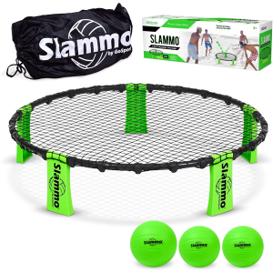 GoSports Slammo Game Set (Includes 3 Balls, Carrying Case and Rules) - Outdoor Lawn, Beach & Tailgating Roundnet Game for Kids, Teens & Adults