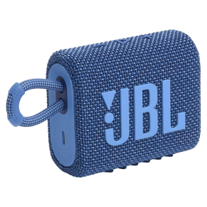 JBL Go 3 Eco: Portable Speaker with Bluetooth, Built-in Battery, Waterproof and Dustproof Feature - Blue