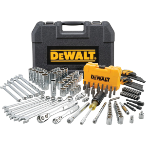 DEWALT Mechanics Tools Kit and Socket Set, 142-Piece, 1/4 & 3/8" Drive, MM/SAE (DWMT73802)